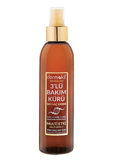 Dermokil Natural Hair 3'lü Bakım Kürü Sıvı Saç Kremi 200 ML