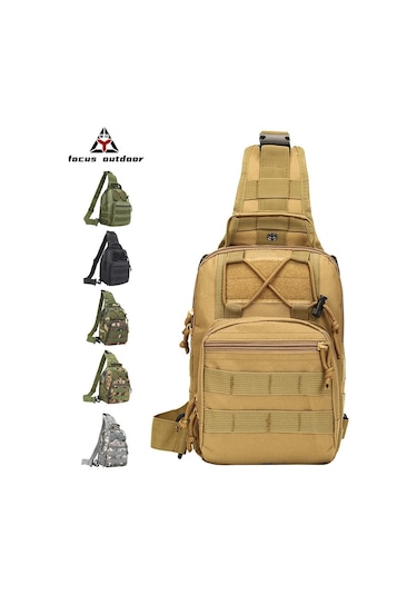 Taktik Göğüs Çantası Açık Kamuflaj Omuz Messenger Çanta Bel Çantası4 Koyu Yeşil