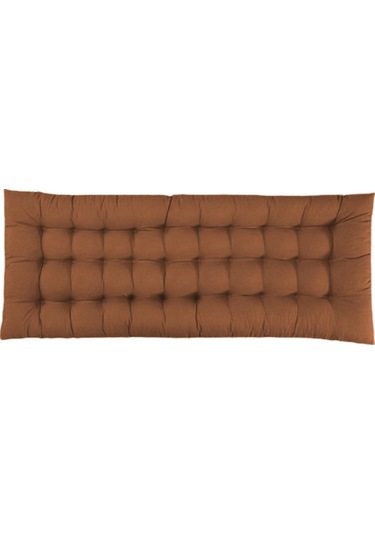 Suntek Yüksek Sırtlı Sandalye Minderi Dolgulu Koltuk Ahşap Kahve