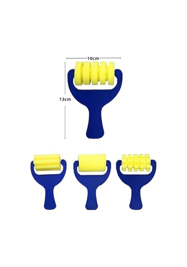 Willowhaven 31 İçerikli Çocuk Boyama Sünger Mühür Seti - Kırmızı - Sanbuyos