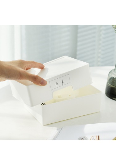 Konesam Küçük Boy Etiketli Bölmeli Çekmeceli Saklama Kutusu, Ev İçin Dayanıklı Malzeme, Kolay Kullanım, Classified Storage Box Diğer