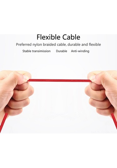 Sandwich Örgülü Nylon Type-c Kablosu - Hızlı Şarj, Stabil Veri Transfer - Samsung Galaxy, Lg, Oneplus Uyumlu