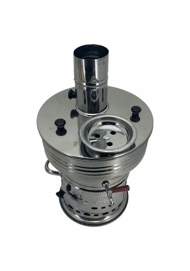 Paslanmaz 304 Çelik 7 L Demlikli Semaver