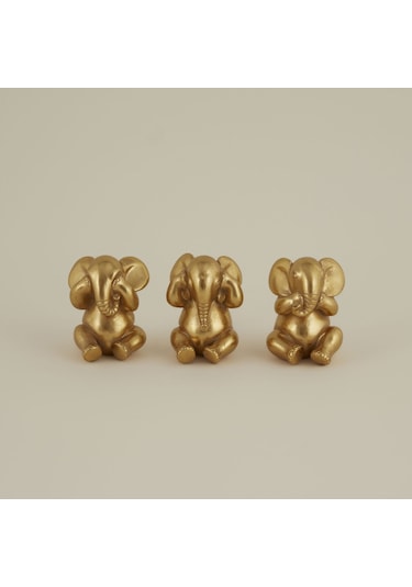 Karaca Home Elephant Biblo Gold 9x9x12 Cm