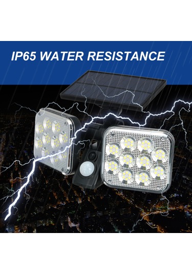 Gajeena Dış Mekan İçin 100 Led Güneş Enerjili Duvar Lambası - İnsan Algılama, Işık Kontrolü Ve 3 Aydınlatma Modu - Ip65 Su Geçirmez, 1500mah Batarya