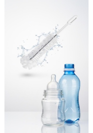 Biberon Ve Şişe Temizleme Fırçası - Sünger Uçlu Dar Ağız Temizleyici Fırça Çok Renkli