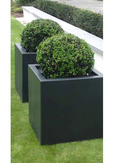 Mofiba Fiberglass Saksı Kare 30cm 30cm 30h Cm Antrasit