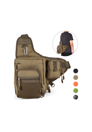 Jeehugo Balıkçılık Çanta - Kanvas Malzeme, 32x39x12cm Boyut, Yeşil, Siyah, Turuncu, Kamuflaj Ve Kahverengi Seçenekleriyle Çift Taraflı Depolama