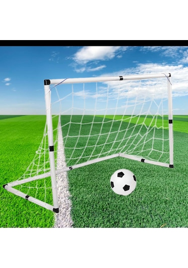 Homyl Çocuk Futbol Seti, Topu Ile Katlanabilir Ağı Uygulaması Beyaz