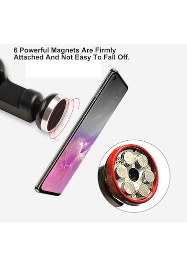 Cbtx Global Dm-034 Araç Kafalık Telefon Tutucu Montaj Güçlü Manyetik Tablet Tutucu Stand Braketi - Kırmızı