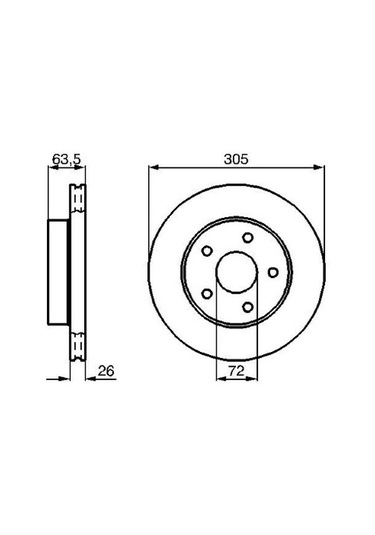 Jeep G. Cherokee Wj 4.7 1998-2004 Bosch Ön Disk 305mm 2 Adet