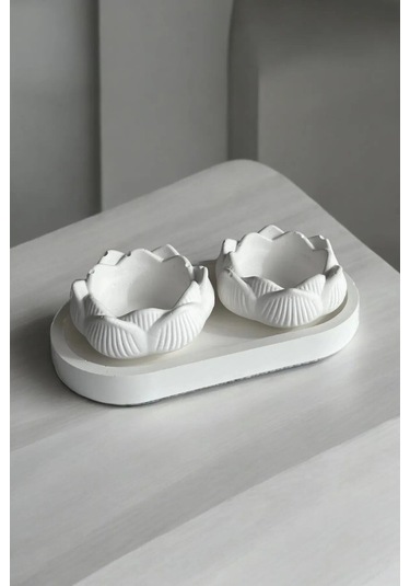 Bernami Biblo Pinterest 2'li Lotus Çiçeği Dekoratif Tabak & Kase + Oval Tabak