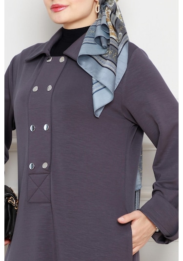 Cırt Cırtlı Oysho Elbise-gri-4486 Gri