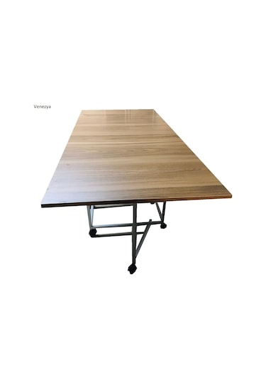 Leylekmobilya Katlanır 10 Kişilik Montajı Yapılmış Ahşap Yemek Masası Leylekmobilya Katlanır 10 Kişilik Montajı Yapılmış Ahşap Yemek Masası