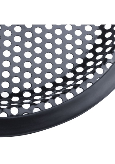 6.5 İnç Metal Örgü Yuvarlak Araba Woofer Kapağı Hoparlör Izgarası Siyah 2 Adet