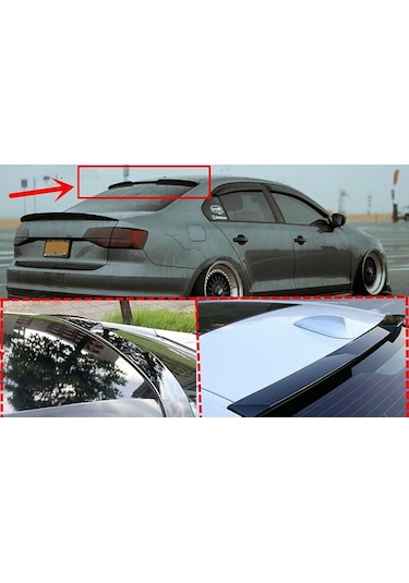 Autogp Vw Jetta Cam Üstü Spoiler Pianoblack Boyalı Yarasa 2011 / 2017 Agp-bgz-sp-145463