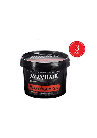 Bonhair Waxy Gum Gel Waxlı Saç Jölesi 3 x 750 ML