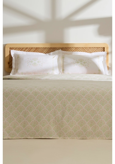 Kaşmir Home Daisy %100 Pamuk Çift Kişilik Pike Takımı Somon Somon