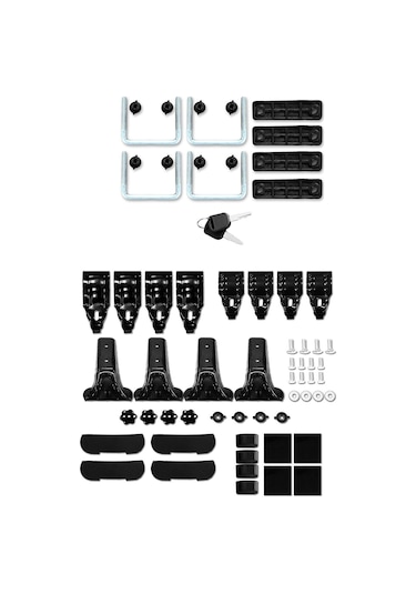 Kia Cerato Sedan 2010-2015 350 Litre Portbagaj Bavul Mat Siyah Ve Oluksuz Ara Atkı Gri Set
