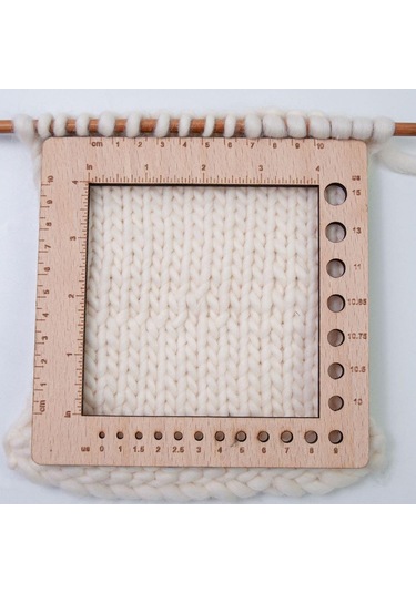 Homyl Ahşap Örgü Ölçer Cetvel Pratik Yaratıcı Kompakt