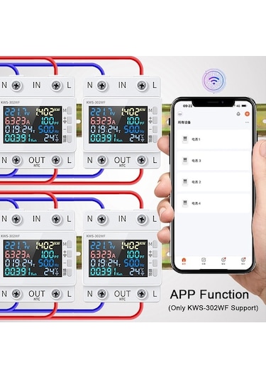 Trendooze Geeksen Tuya Wifi 8'i 1 Arada Güç Ölçer Renkli Ekran 2p Çok Fonksiyonlu Ac Enerji Ölçer İh