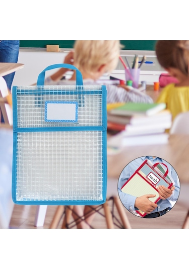 Suntek Organize Mavi Için Taşıma Saplı Çanta Örgü Saklama Diğer