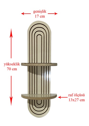 Dekoratif Duvar Rafı Krem