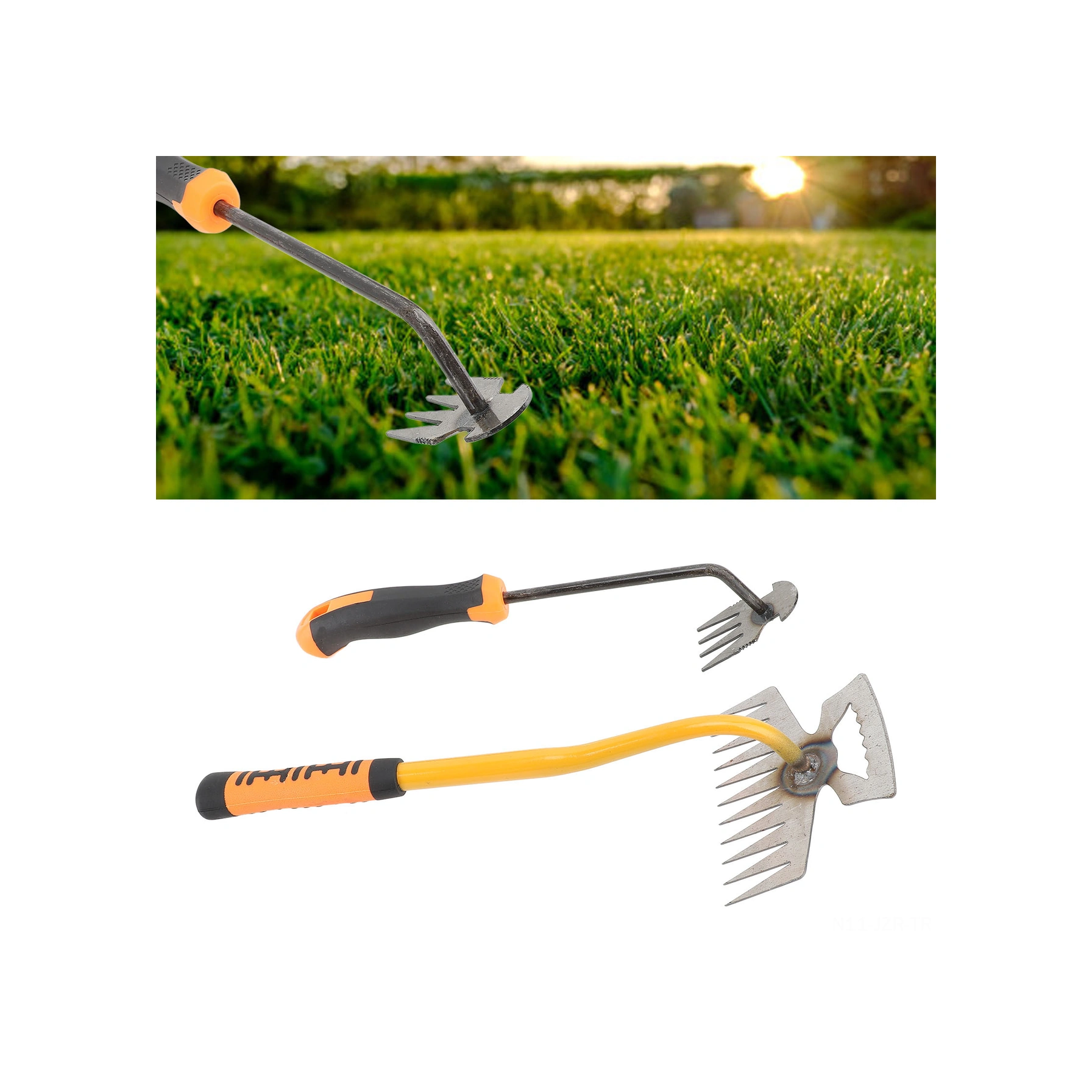 Geeroyoo Bahçe Bakımı İçin Çelik Tırtıllı Çaylak Kaldırıcı Ve Yabancı Ot Kaldıracı - 2 Adet 11 Ve 4 Dişli