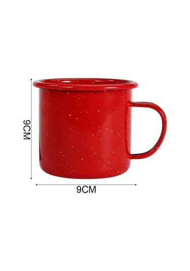 16oz Açık Hava Kamp Kupaları- Emaye Kamp Kupaları- Emaye Kahve Çay Kamp Kupası Kupaları- Kamp Balıkçılık Piknik Yürüyüş İçin Kahve Çay Kupaları Diğer