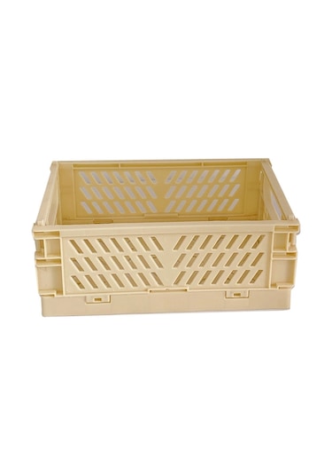 Sones Öğrenci Masaüstü Düzenleyici Katlanır Plastik Saklama Kutusu, Boyut: Küçük Sarı