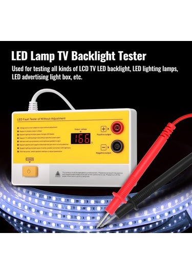Moly Lcd Tv Led Arka Işık Test Cihazı, 0-200v, Plastik, 220v, Kırmızı, 145x85x35mm Kırmızı