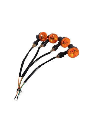 Kosona 12v Motosiklet Sinyal Lambaları Sarı Işık - Dayanıklı Abs Malzeme, 4 Adet Paket, Kolay Kurulum