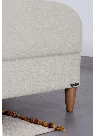 Kilim Mobilya Scandi Köşe Uzanmalı Yataklı Köşe Takımı Hem Sağ Hem Sol Köşe Olarak Kullanılabilir Krem