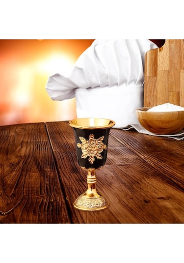 Homyl Avrupa Kadeh Mini Yaratıcı Vintage Şarap Kadehi Siyah Siyah