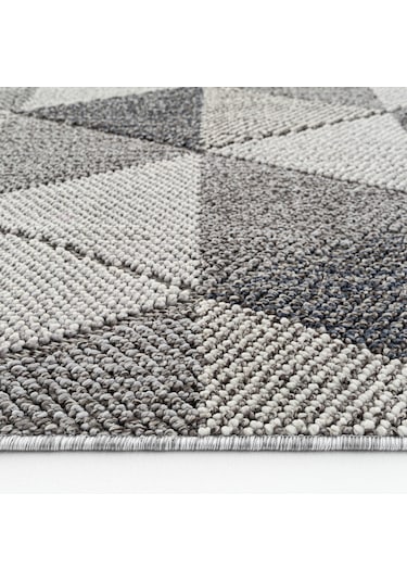 Cool Halı Bress 1401 Gri Hav Toz Vermez Hasır Dokulu Salon Mutfak Antre Bukle Örgü Modern Desen Halı