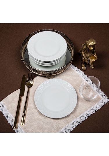 Güral Porselen Bahar Dalı Pasta Tabağı 6 Adet 16 CM