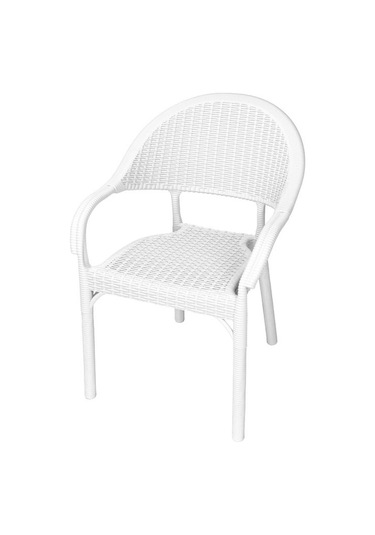 Luna Eylül Rattan Koltuk Beyaz