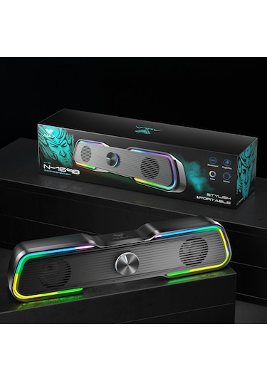 Aula N-169b Aux Stereo 2.0 Rgb Masaüstü Gaming Oyuncu Hoparlör Speaker
