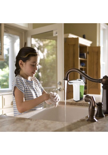 Xurunkeji Otomatik Sabunluk Kompakt Sensörlü Pompa Ayarlanabilir Sabunluk Hacmi Kontrolü Pil İle Çalışır 17 Oz/500 Ml Mutfak Ve Banyo İçin Gümüş Ve Beyaz Xurunkeji Otomatik Sabunluk Kompakt Sensörlü Pompa Ayarlanabilir Sabunluk Hacmi Kontrolü Pil İle Çalışır 17 Oz/500 Ml Mutfak Ve Banyo İçin Gümüş Ve Beyaz