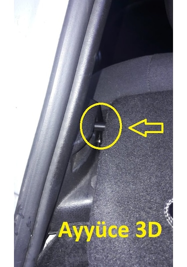 Ayyüce 3d, Mini Cooper R56 Bagaj Pandizot Pimleri, 2x, Siyah