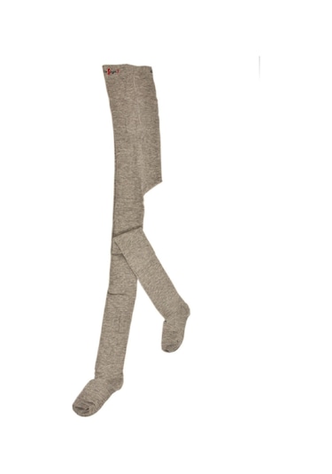 DESIGN PAMUKLU KÜLOTLU ÇORAP - 11 YAŞ-Gri