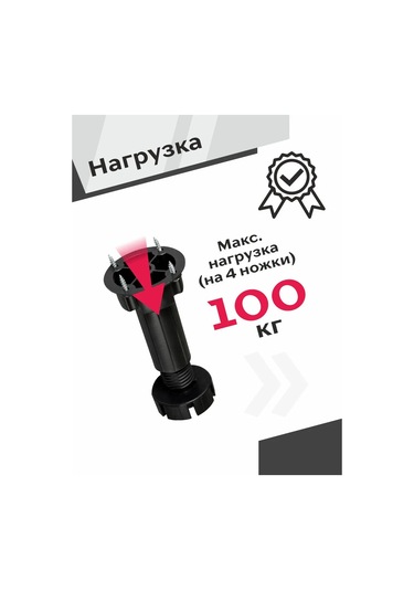 Centr Mebel'noj Furnitury Plastikten Ayarlanabilir Mobilya Ayaklığı, 16 Adet 307374722 Siyah