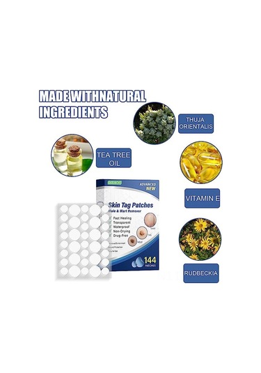 Mufunye Doğal İçerikli T-ag Cilt Yapışkanları - Tüm Cilt Tipleri İçin, 144 Adet, Su Geçirmez Ve Nefes Alabilir