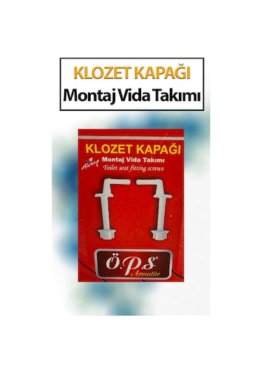 Klozet Kapağı Montaj Vida Takımı Plastik Beyaz