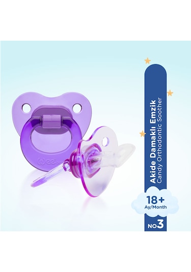 Wee Baby Akide Damaklı Emzik No:3 Mor 18+ Ay