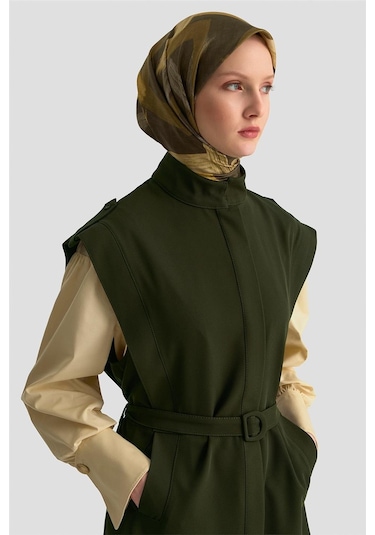 Armine Apoletli Yelekli Takım 25k6127 Haki Haki