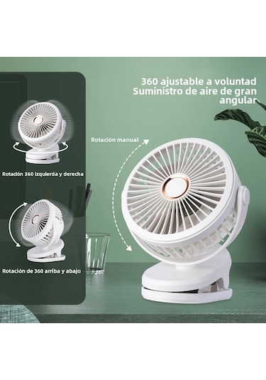 Usb Type-c 10000mah Şarj Edilebilir Taşınabilir Masa Vantilatörü Siyah,