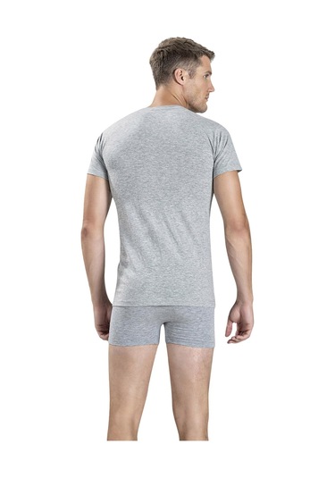 Jiber Erkek Sıfır Yaka Kısa Kol Atlet Fanila 111 - 3 Adet 001