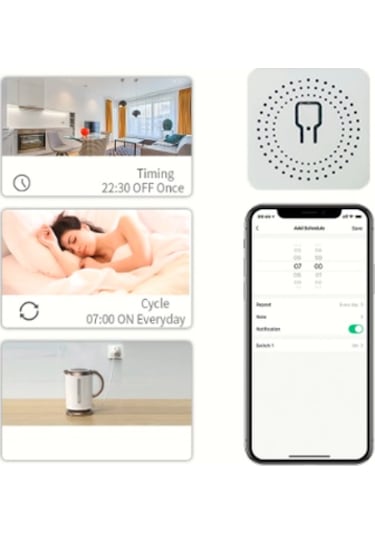 TUYA DESTEKLİ AKILLI ZAMANLIYICI IŞIK ANAHTARI