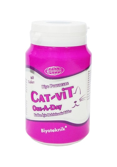 Biyoteknik Cat-Vit One A Day Kediler için Multivitamin Tablet 60'lı